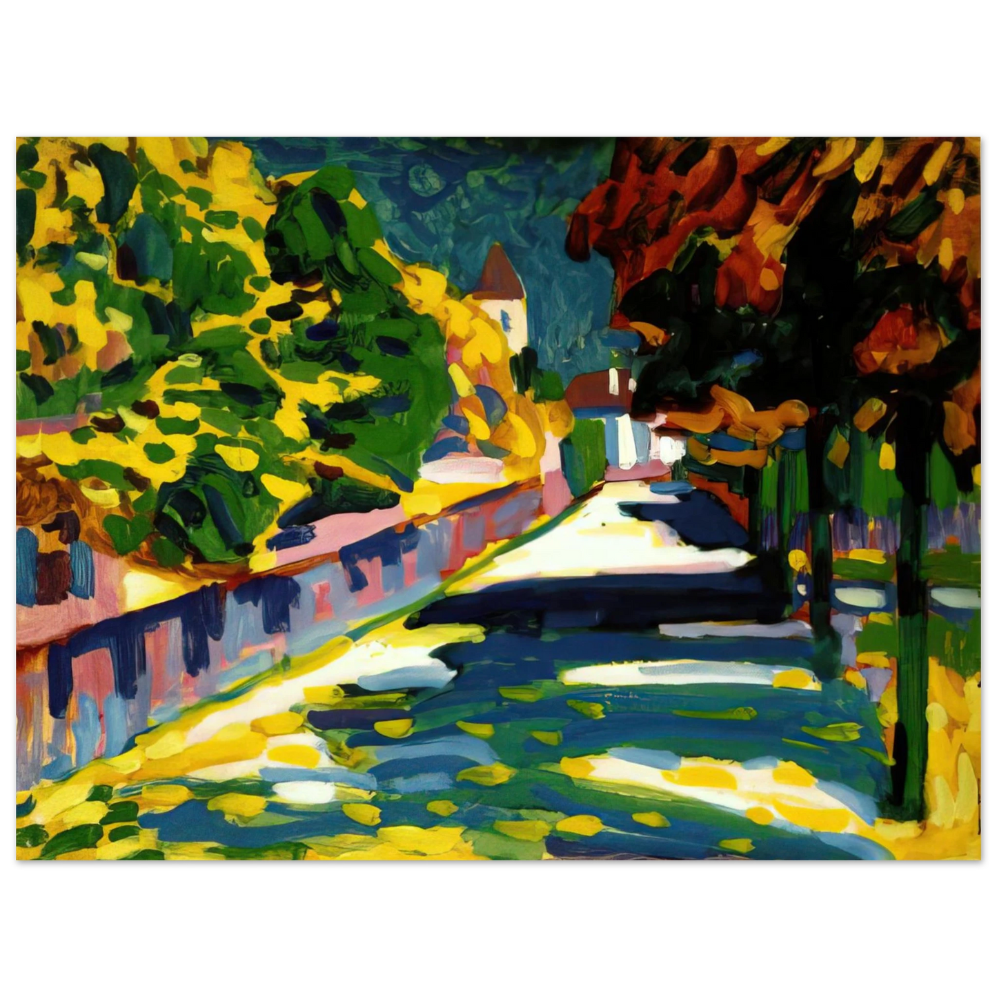Wassily Kandinsky - AUTUMN IN BAVARIA 1908 Fine Art Poster - Default Title