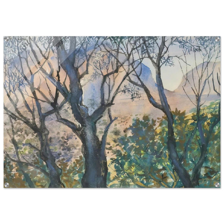 Pink Light - Post-Impressionism - Natalia Goncharova Acrylic Print - 70x100 cm / 28x40″ inches