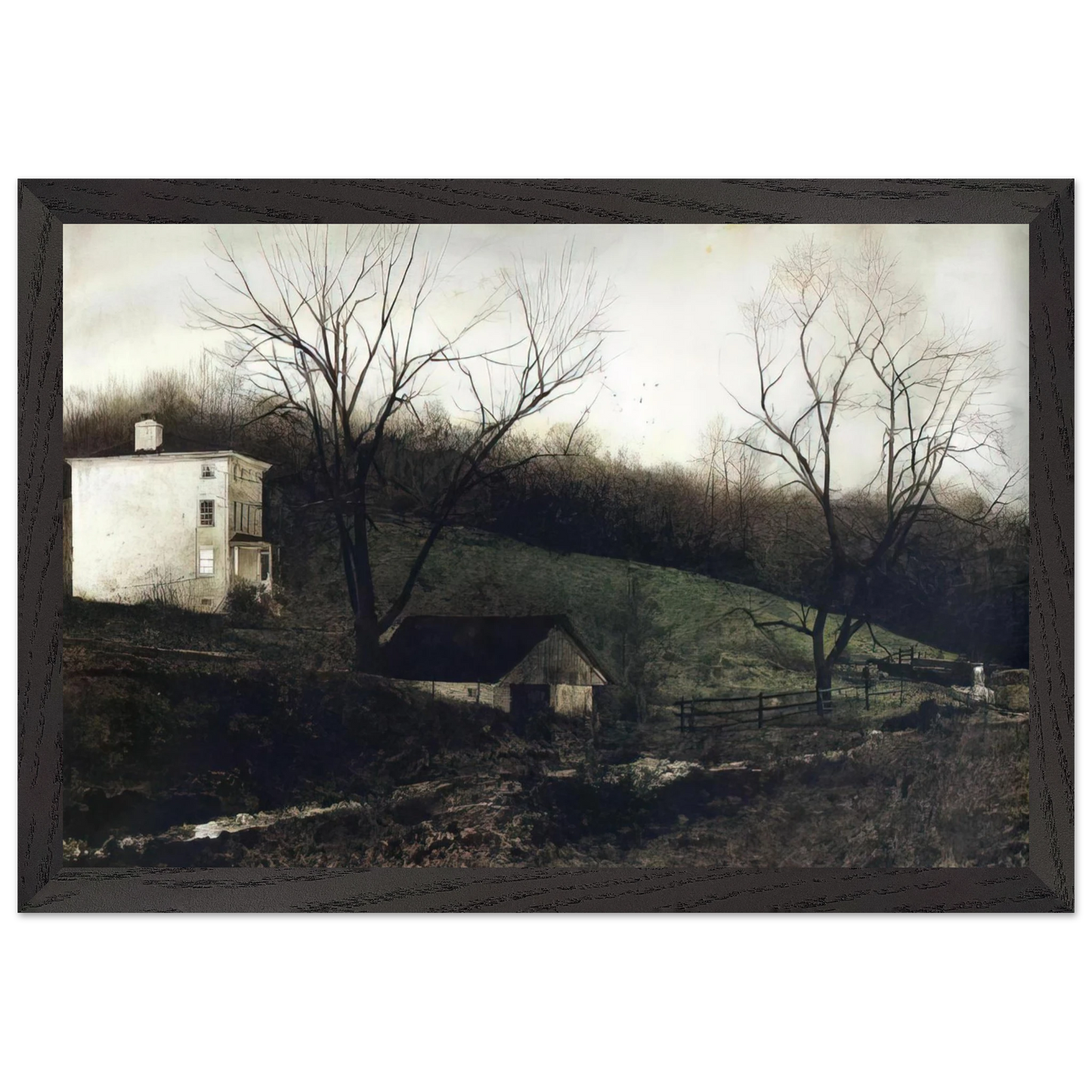 Andrew Wyeth - EVENING AT KUERNERS Wall Art - 30x40 cm / 12x16 inches - Fine Art Poster - -