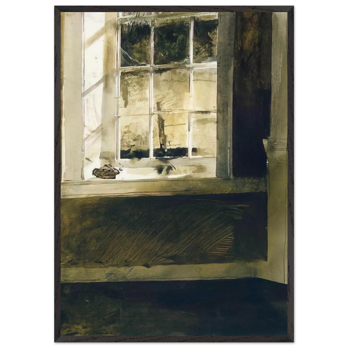 GROUNDHOG DAY 4 - Andrew Wyeth Framed Art Print – Black Wooden Frame - Default Title - -Framed Art Print