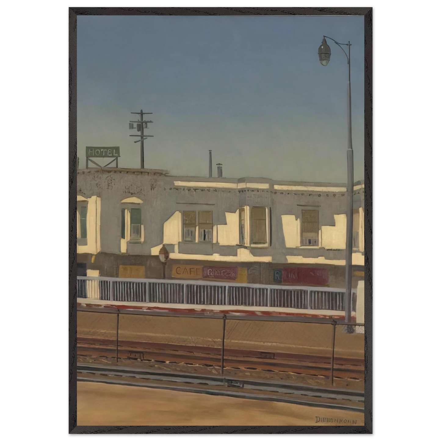 Palo Alto Circle - Richard Diebenkorn 70x100 cm / 28x40 inches Framed Art Print – Black Wooden Frame