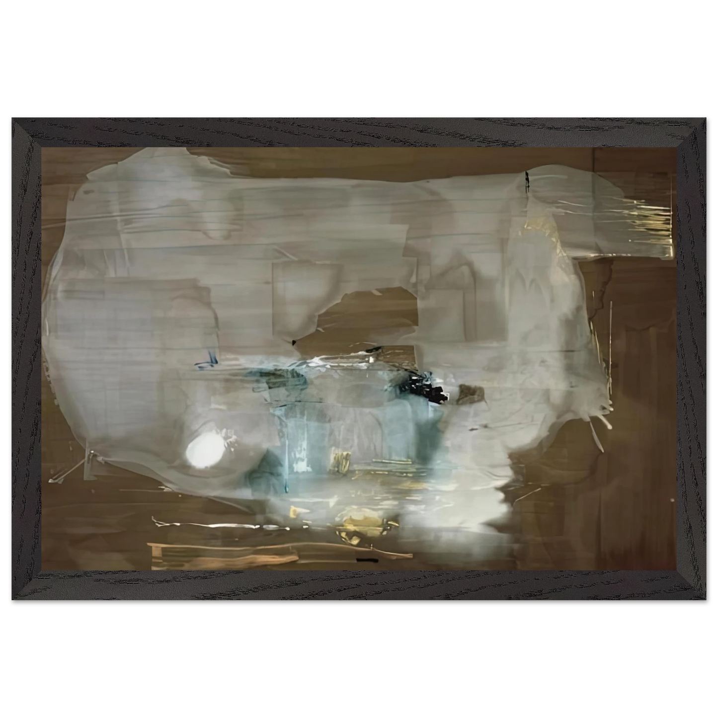 Helen Frankenthaler - M, 1977- Wall Art - 60x80 cm / 24x32 inches - Premium Wooden Framed Poster With Fine Art Paper-canvas - Wood frame