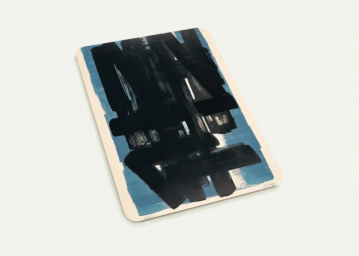 Lithographie No. 5 - 1957 By Pierre Soulages Pack of 10 Post Cards | Pierre Soulages Post Cards | A6 (10.5 x 14.8 cm) - 4.1 x 5.8 inches