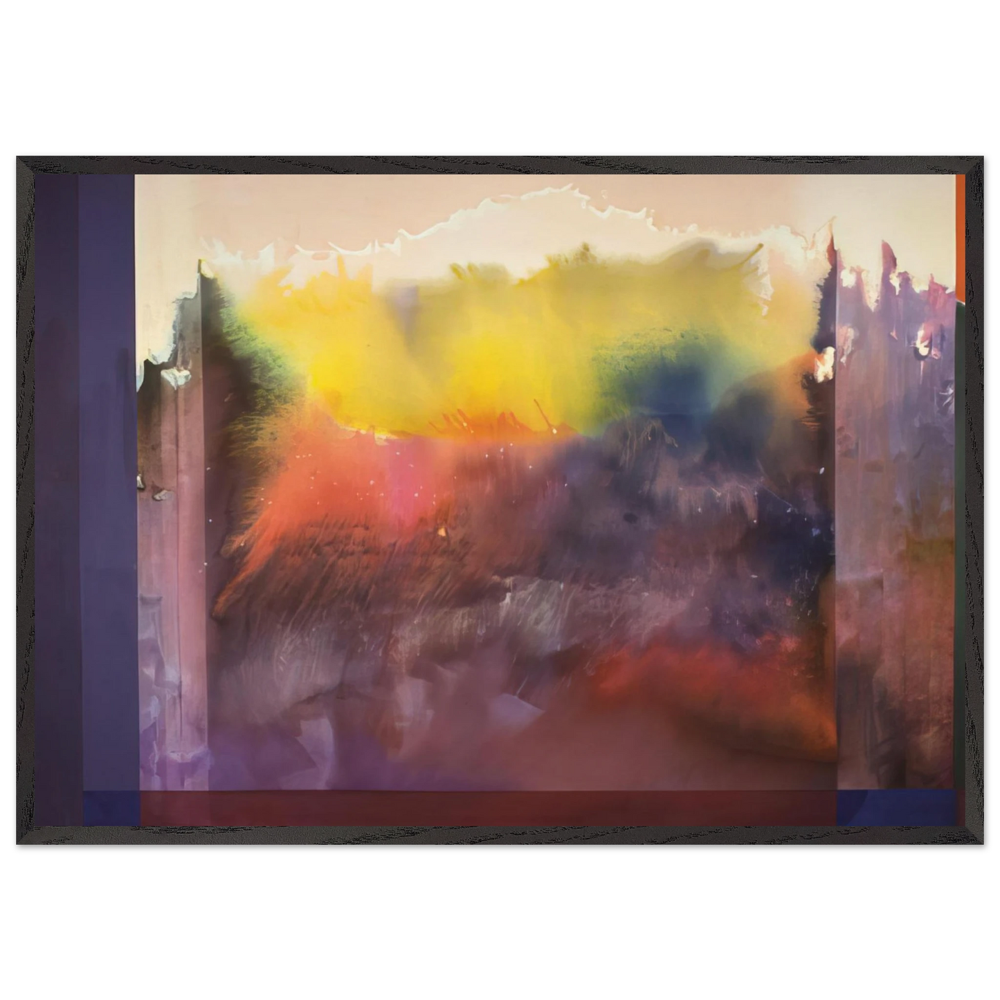 Vision Of Paradise - 1985 - Ronnie Landfield Framed Art Print – Black Wooden Frame - Default Title - -Framed Art Print