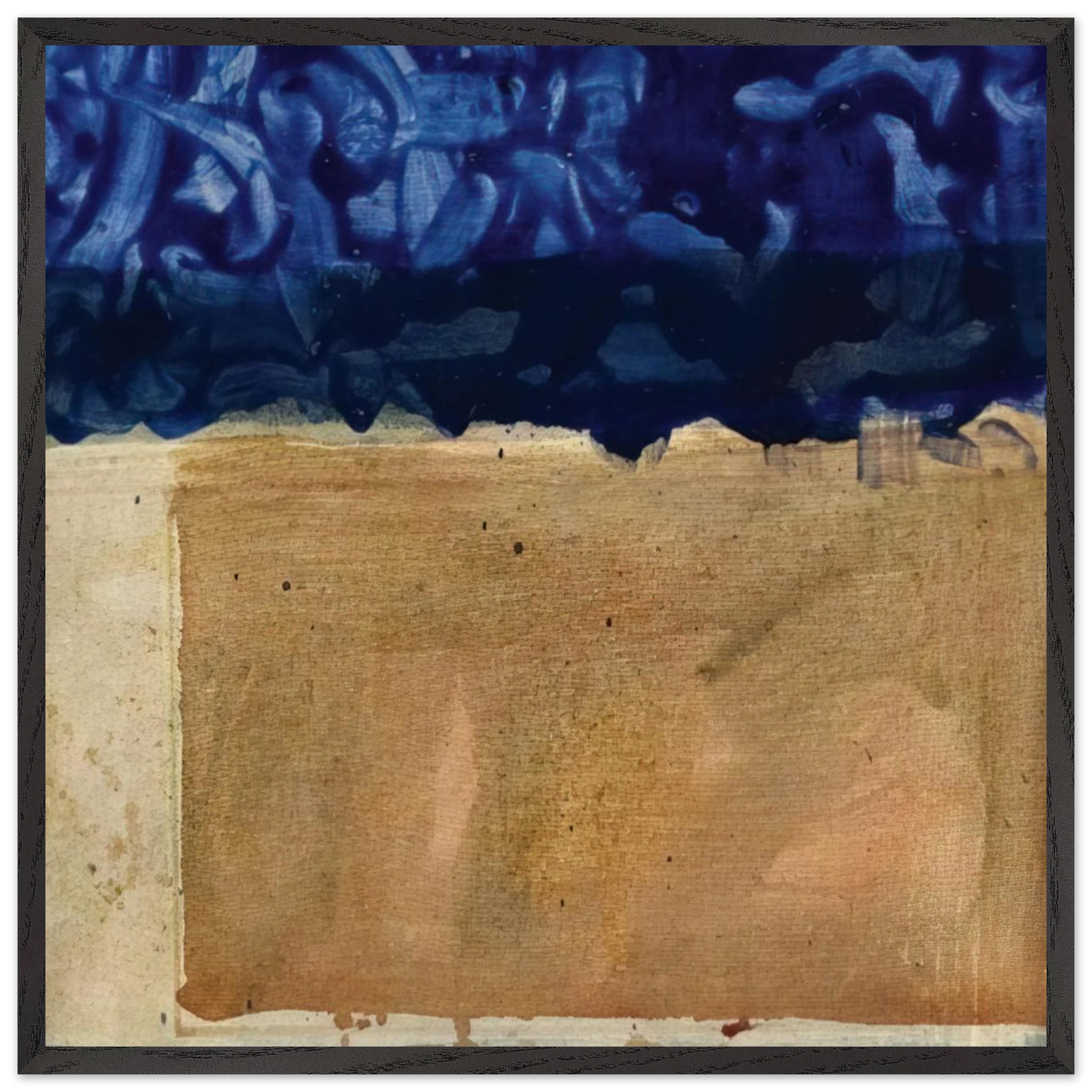 Helen Frankenthaler - Shoreline - 1952 Wall art - 30x30 cm / 12x12 inches - Premium Wooden Framed Poster With Fine Art Paper - Wood frame