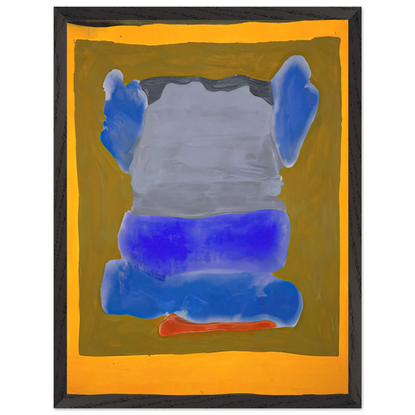 Helen Frankenthaler - Buddha s Court - 1964 Wall art - 21x29.7 cm / 8x12" - Premium Wooden Framed Poster With Fine Art Paper - Wood frame