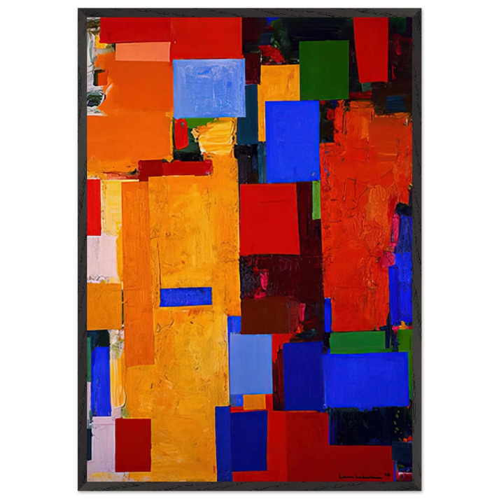 Equinox - Hans Hofmann 70x100 cm / 28x40 inches Framed Art Print – Black Wooden Frame