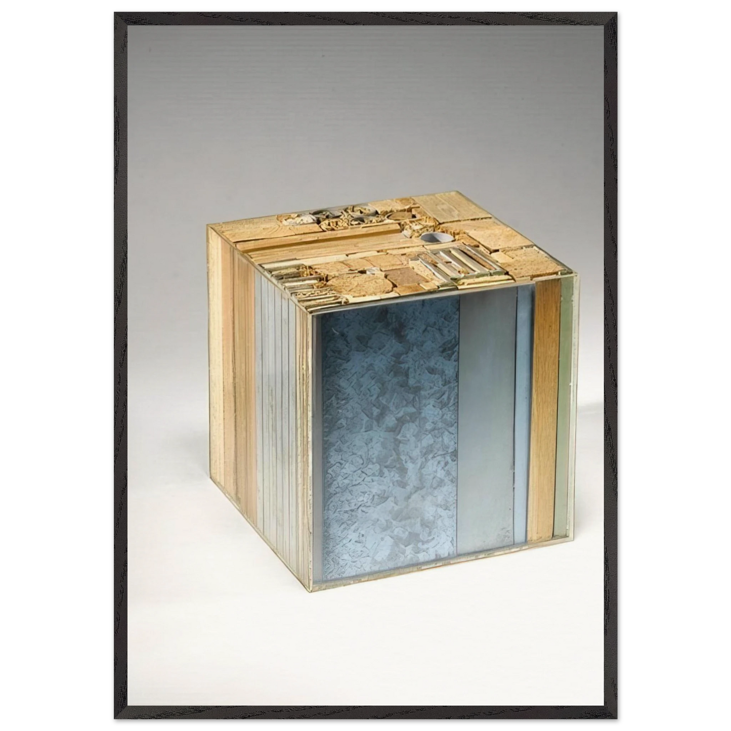 CUBO 1968 - Alighiero Boetti Framed Art Print – Black Wooden Frame - Default Title - -Framed Art Print