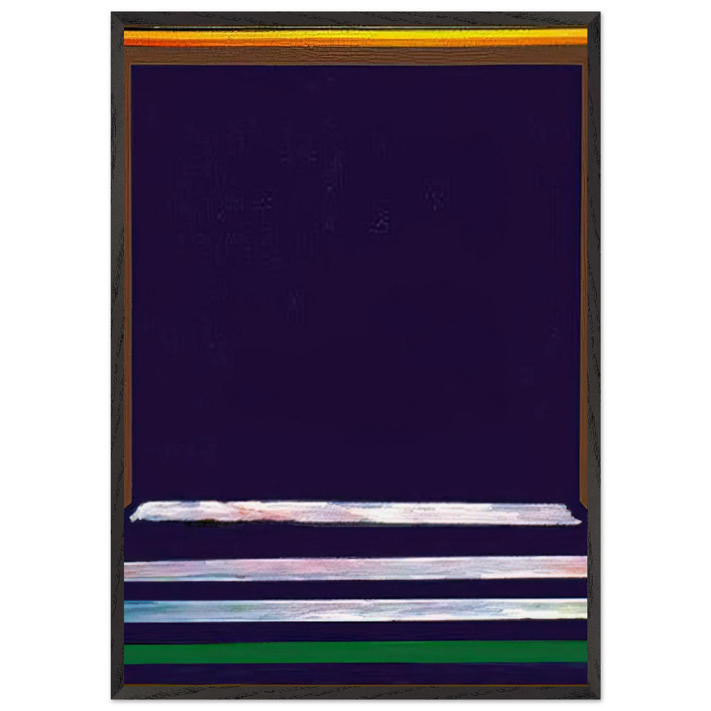 The Howl of Terror - 1967 - Ronnie Landfield Framed Art Print – Black Wooden Frame - Default Title - -Framed Art Print