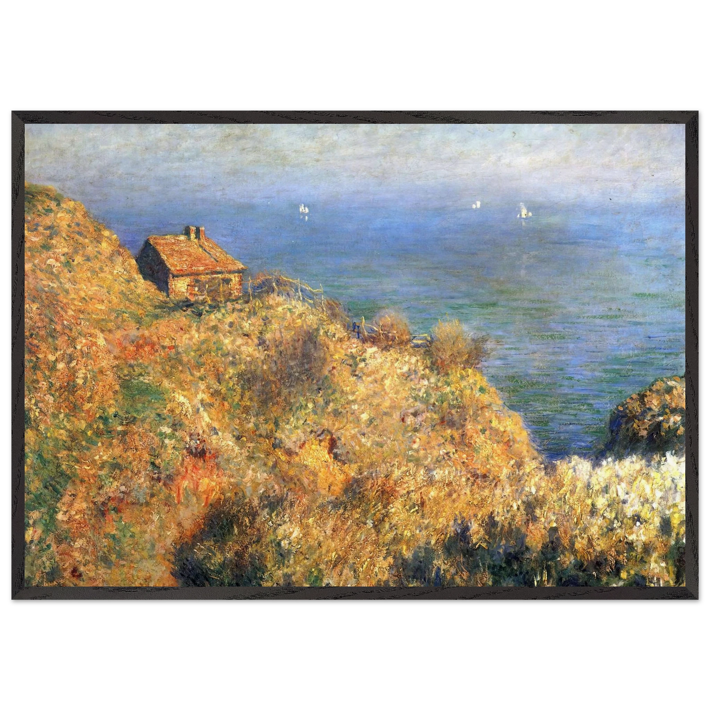 Fishermans House at Varengeville - claude monet Framed Art Print – Black Wooden Frame - Default Title - -Framed Art Print
