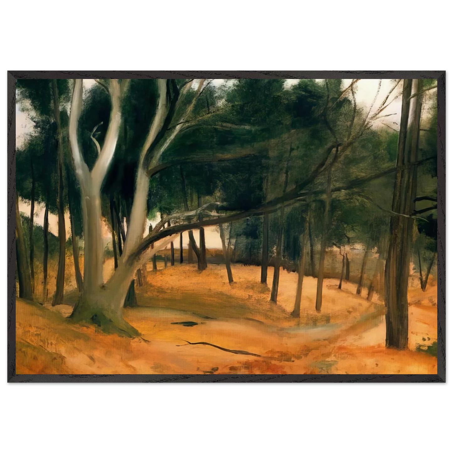 THE PATH OF FOREST 1928 - Andre Derain 70x100 cm / 28x40 inches Framed Art Print – Black Wooden Frame