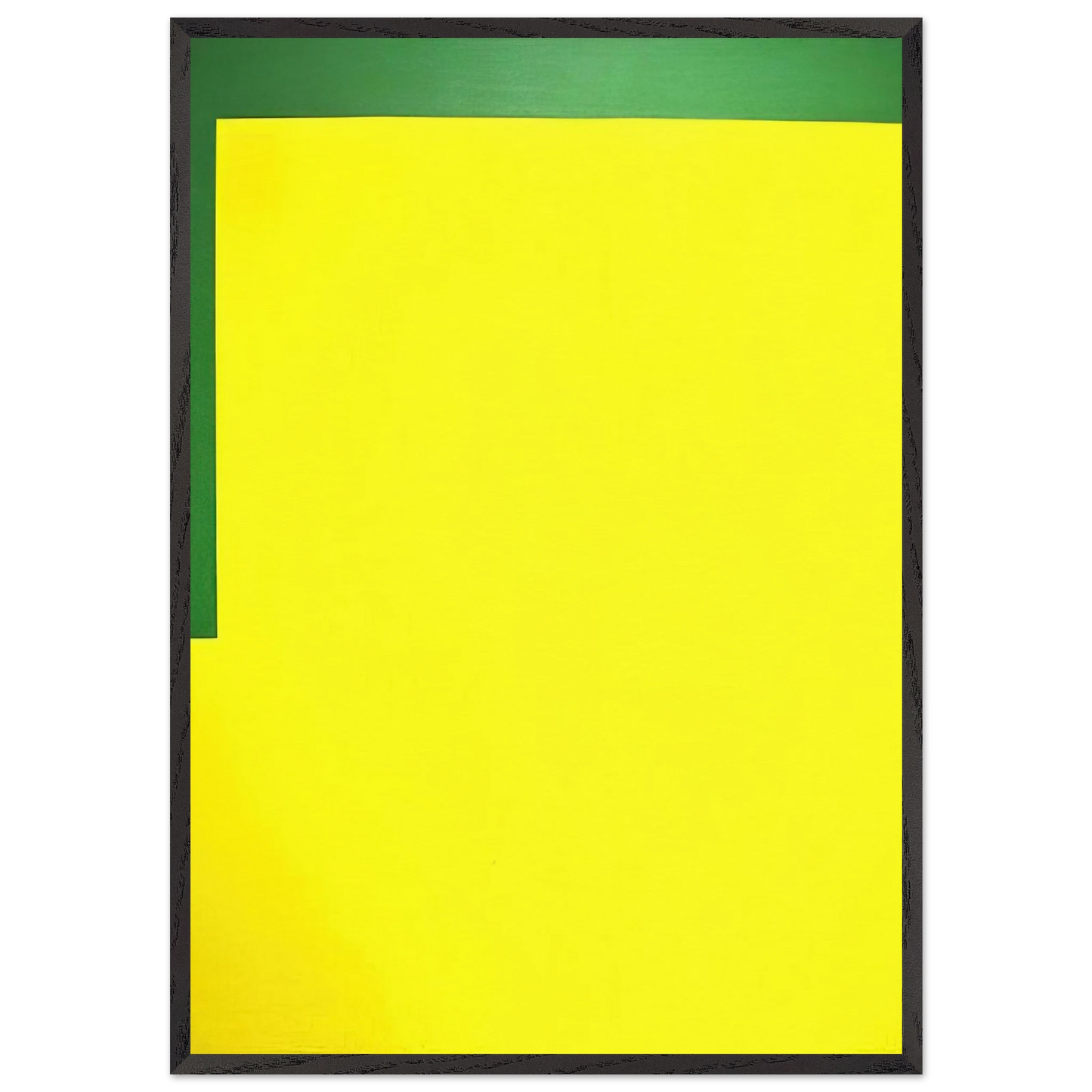 More yellow less green - 1989 - Carmen Herrera Framed Art Print – Black Wooden Frame - Default Title - -Framed Art Print
