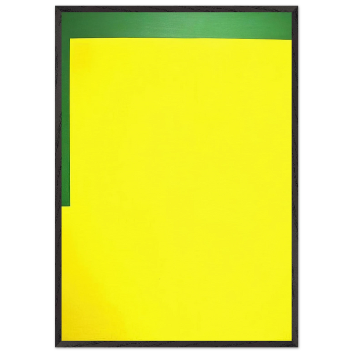 More yellow less green - 1989 - Carmen Herrera 70x100 cm / 28x40 inches Framed Art Print – Black Wooden Frame