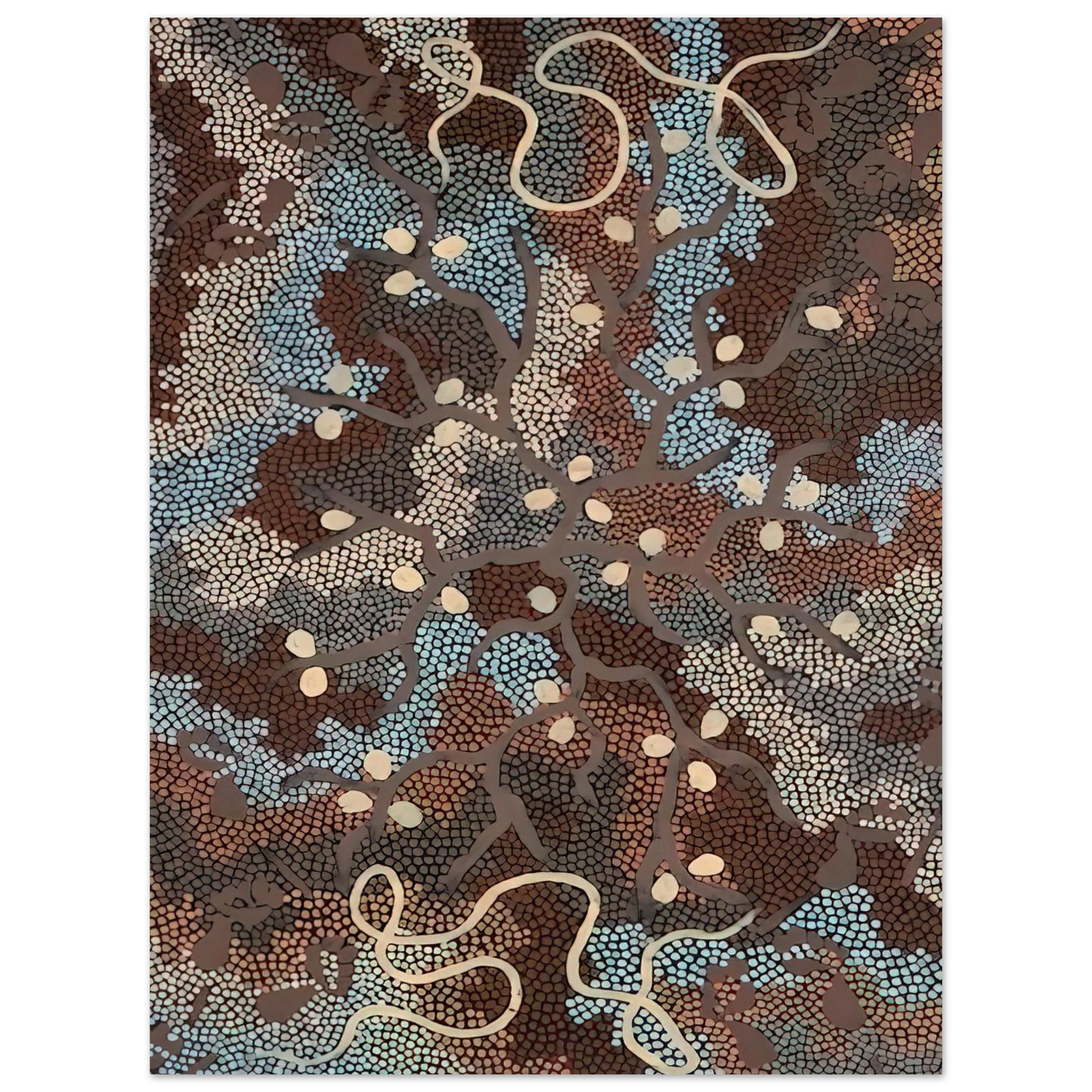Clifford Possum Tjapaltjarri - Bush Tucker Dreaming - 1984 Fine Art Poster - Default Title