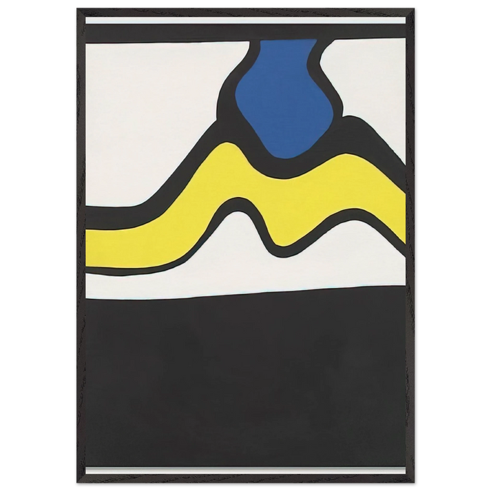 Untitled - 1961 N12 - Nicholas Krushenick 70x100 cm / 28x40 inches Framed Art Print – Black Wooden Frame
