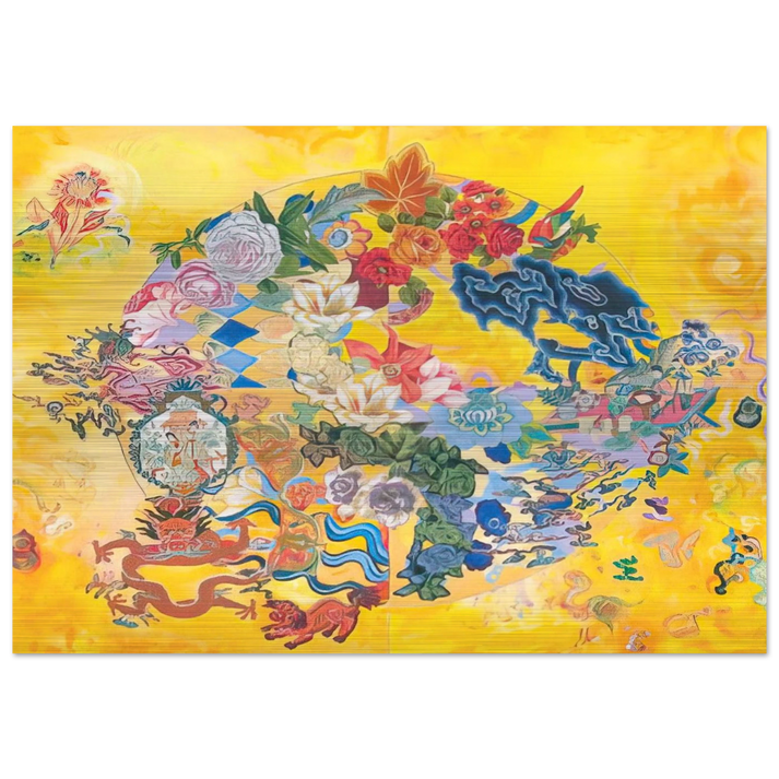 Asian Rendezvous - PD Pattern and Decoration - Miriam Schapiro Brushed Aluminum Print - 70x100 cm / 28x40 inches | Miriam Schapiro Aluminum Print | Miriam Schapiro Prints