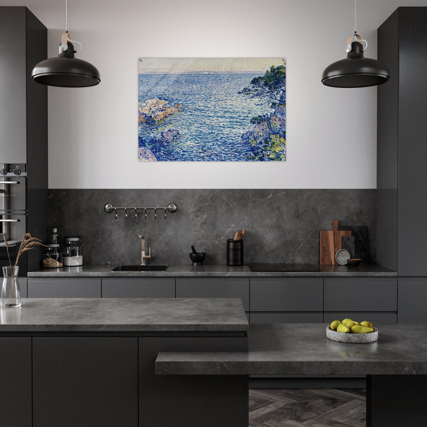 THE POINT OF ROSSIGNOL 1904 - Theo van Rysselberghe Acrylic Print - 70x100 cm / 28x40″ inches