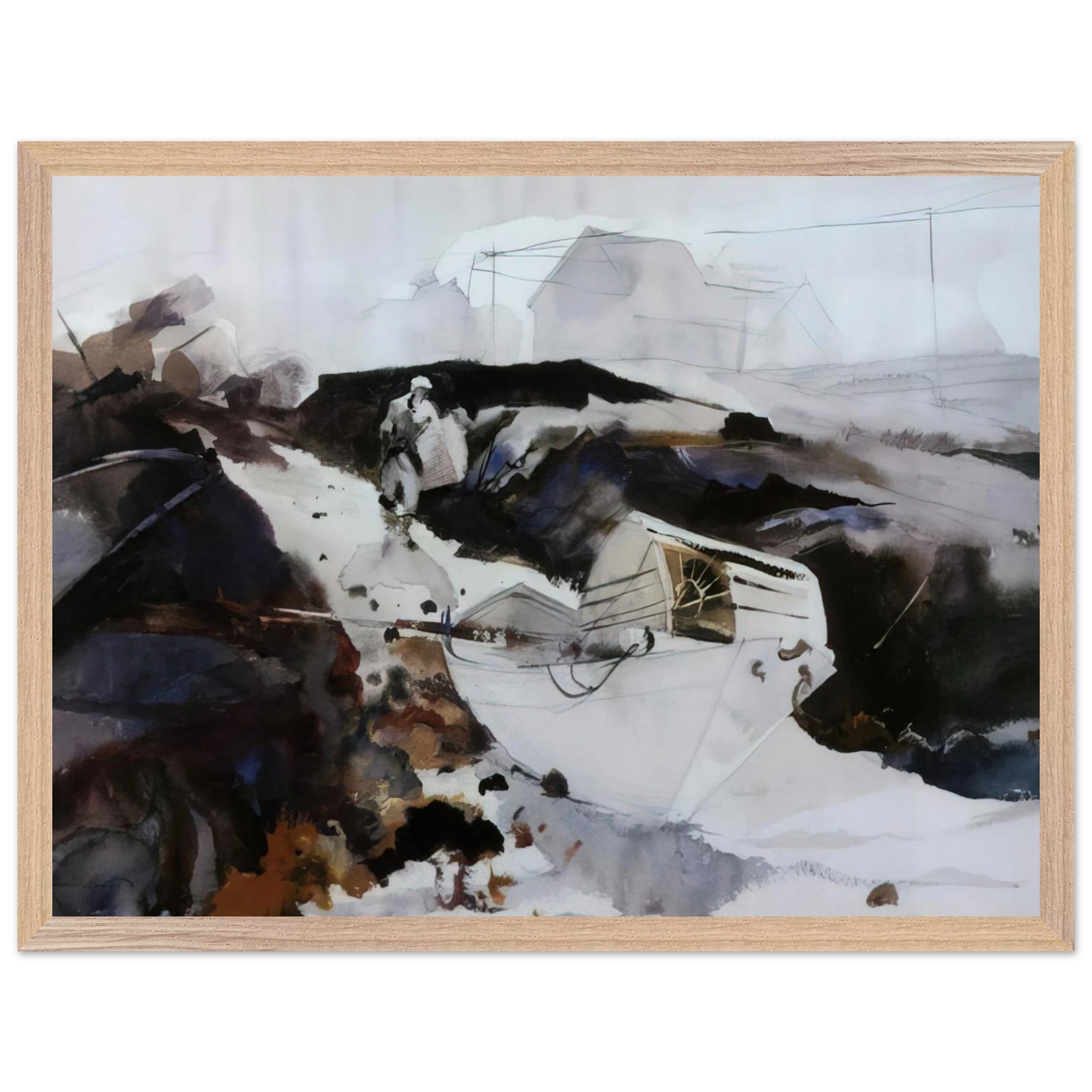 Andrew Wyeth - THE WHITE DORY 1941 Wall Art - 60x80 cm / 24x32 inches - Fine Art Poster - -
