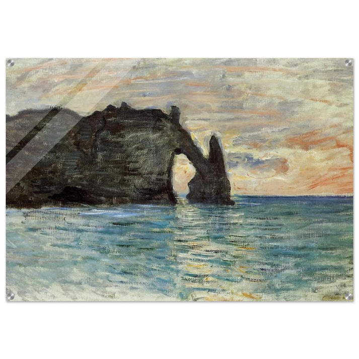 The Manneport, Cliff at Etretat - claude monet Acrylic Print - 70x100 cm / 28x40″ inches | claude monet Wall Art | claude monet Prints