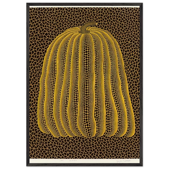 YELLOW PUMPKIN 1992 - Yayoi Kusama 70x100 cm / 28x40 inches Framed Art Print – Black Wooden Frame