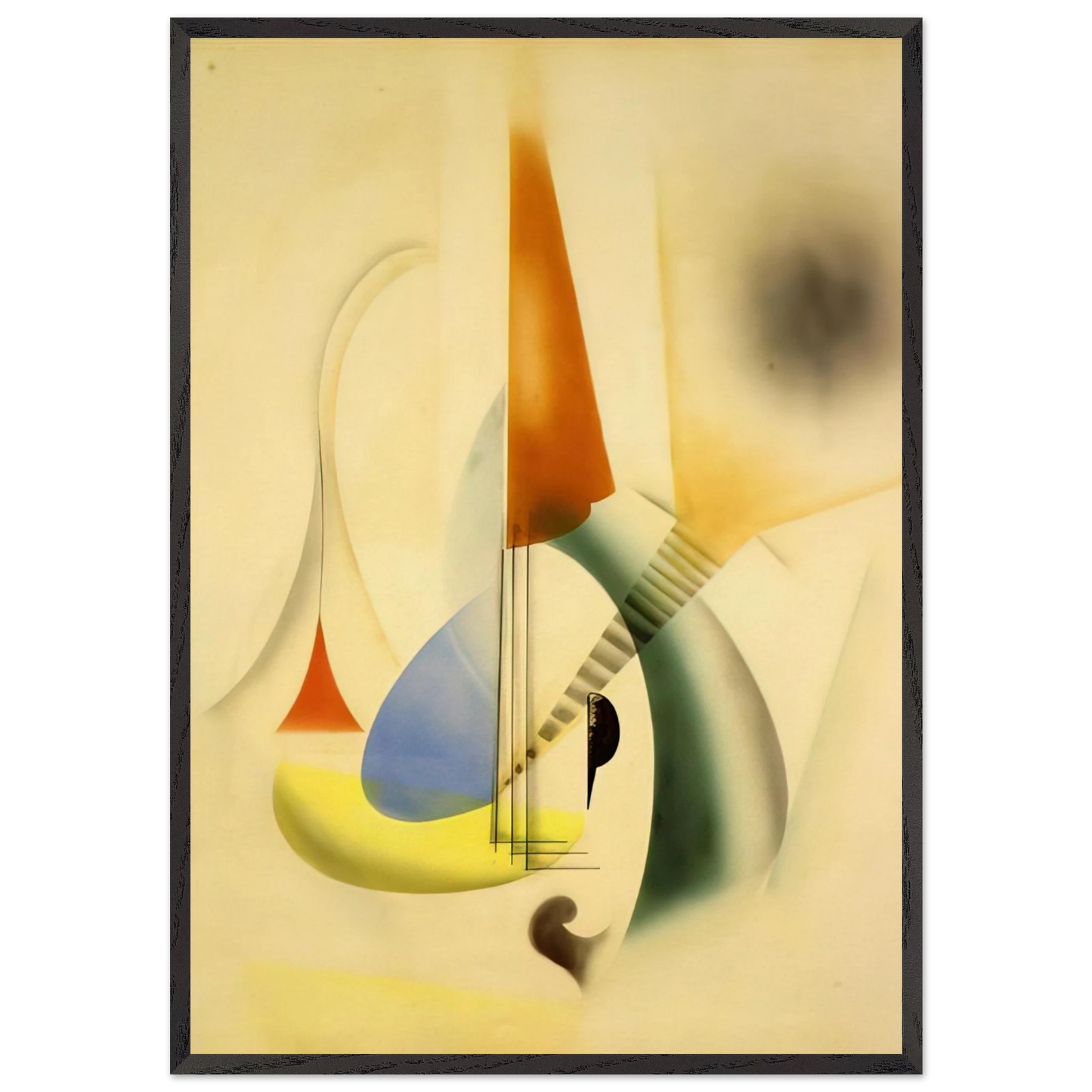 JAZZ - Man Ray 70x100 cm / 28x40 inches Framed Art Print – Black Wooden Frame