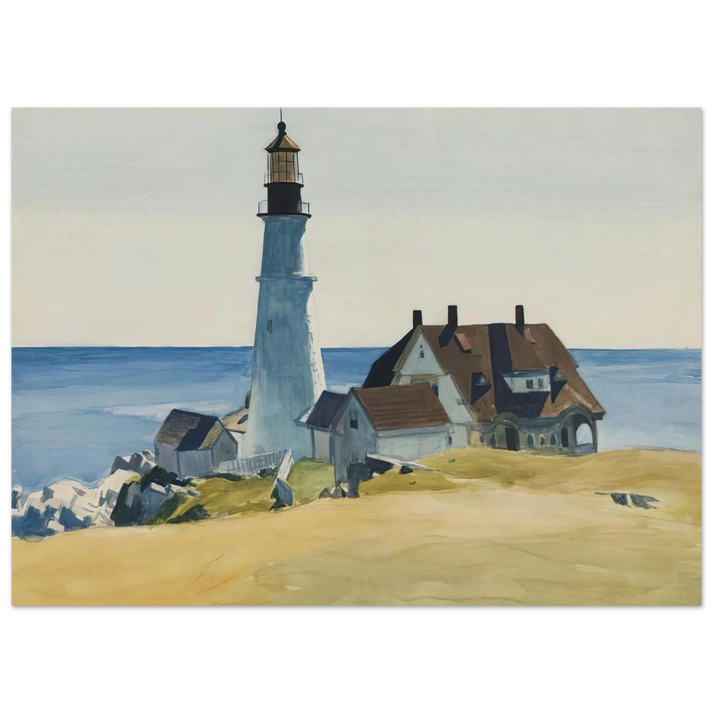 Edward Hopper - Lighthouse and Buildings, Portland Head, Cape Elizabeth, Maine Fine Art Poster