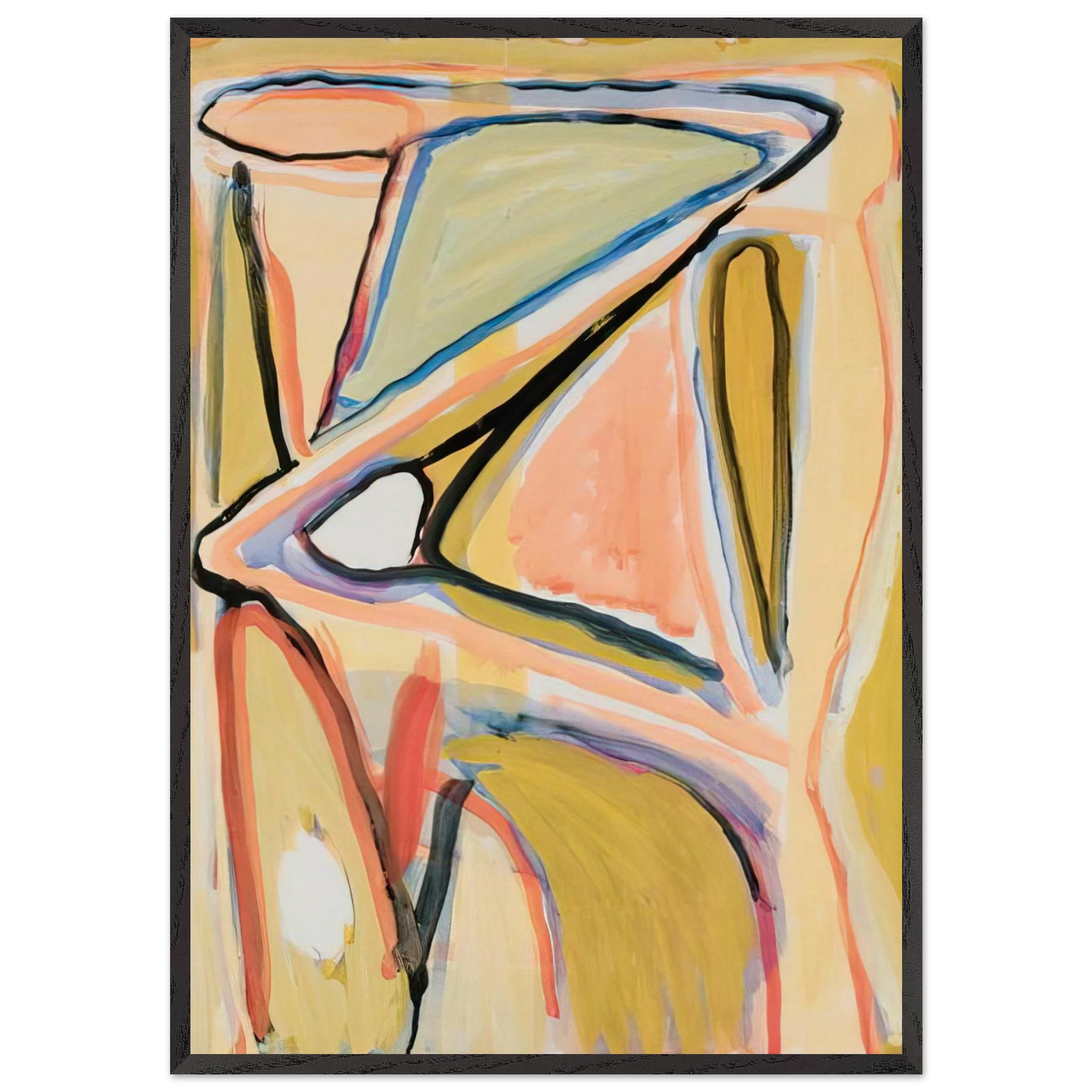 Composition - 1967 - Bram van Velde Framed Art Print – Black Wooden Frame - Default Title - -Framed Art Print