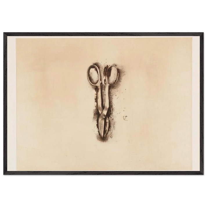 TINSNIP 1973 - Jim Dine 70x100 cm / 28x40 inches Framed Art Print – Black Wooden Frame