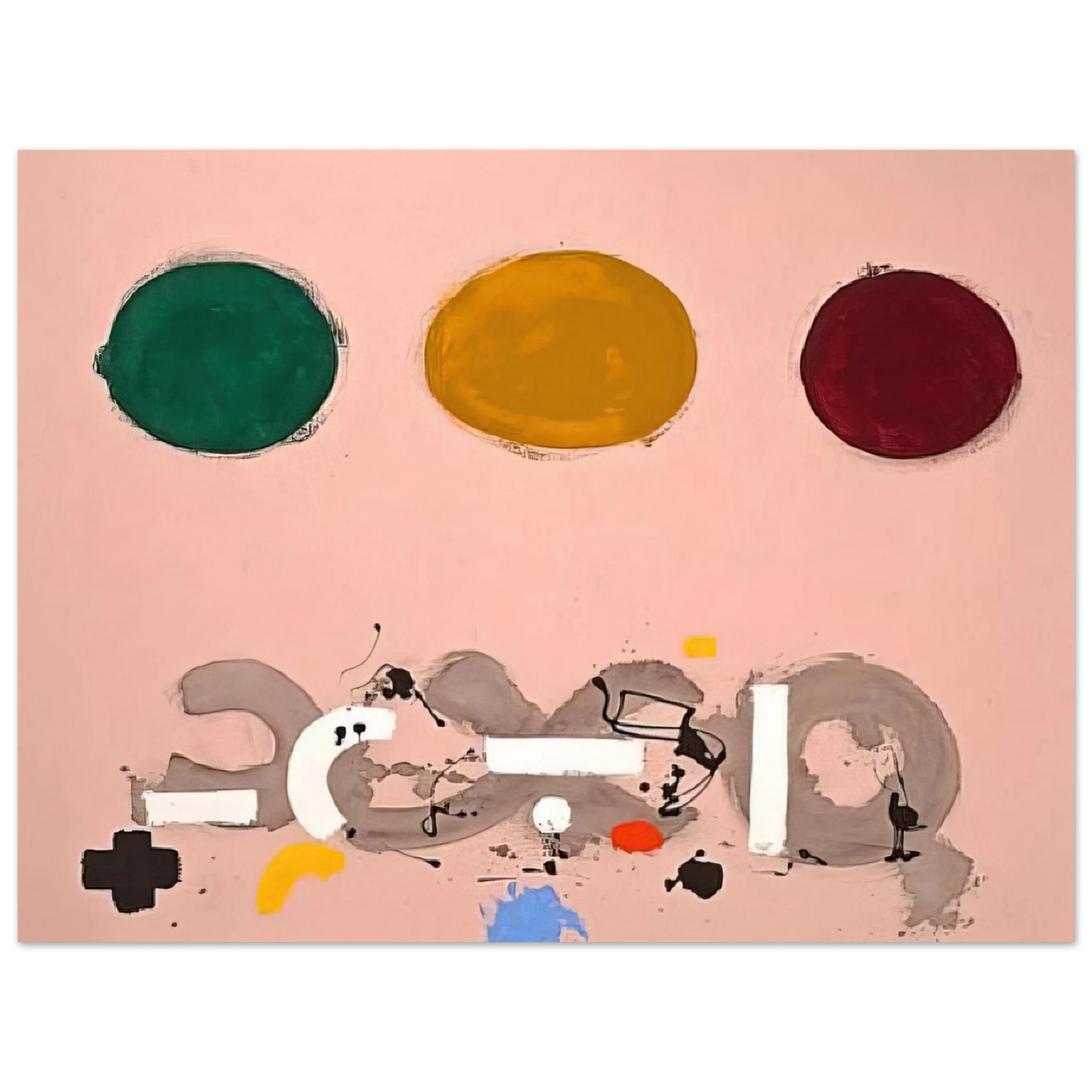 Adolph Gottlieb - Green, Ochre, Maroon - 1969 Fine Art Poster - Default Title