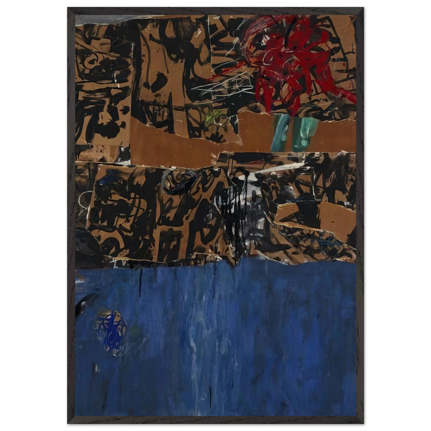 Blue Blue Blue - Allan Kaprow Framed Art Print – Black Wooden Frame - Default Title - -Framed Art Print