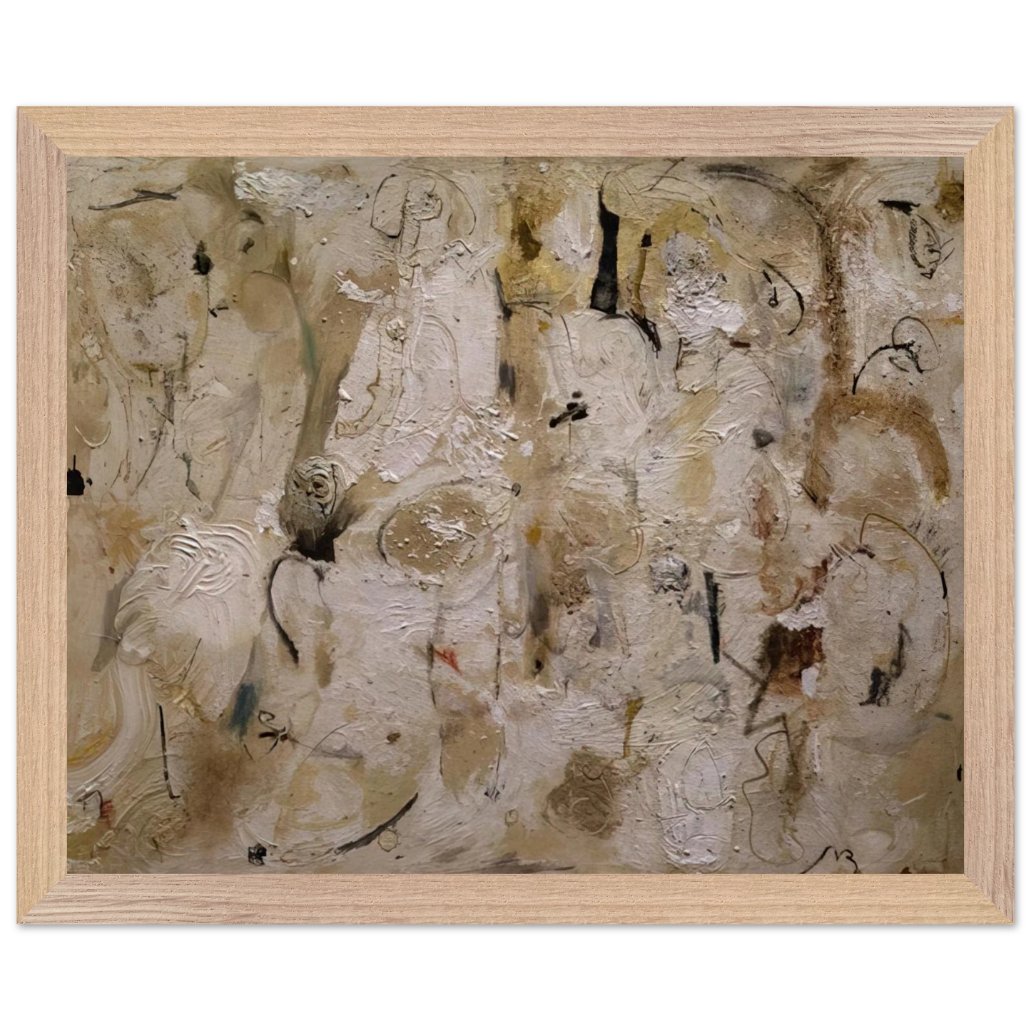 Helen Frankenthaler - Painted on 21st Street - 1951 Wall art - 60x80 cm / 24x32 inches - Premium Wooden Framed Poster With Fine Art Paper - White frame