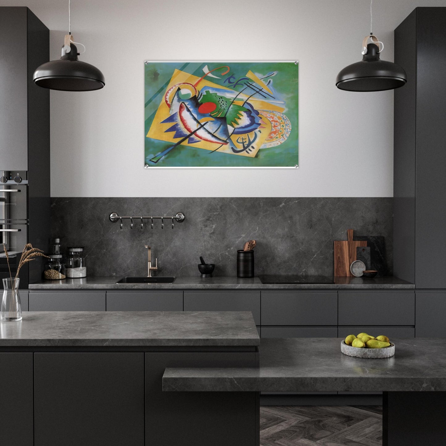 RED OVAL 1920 - Wassily Kandinsky Acrylic Print - 70x100 cm / 28x40″ inches