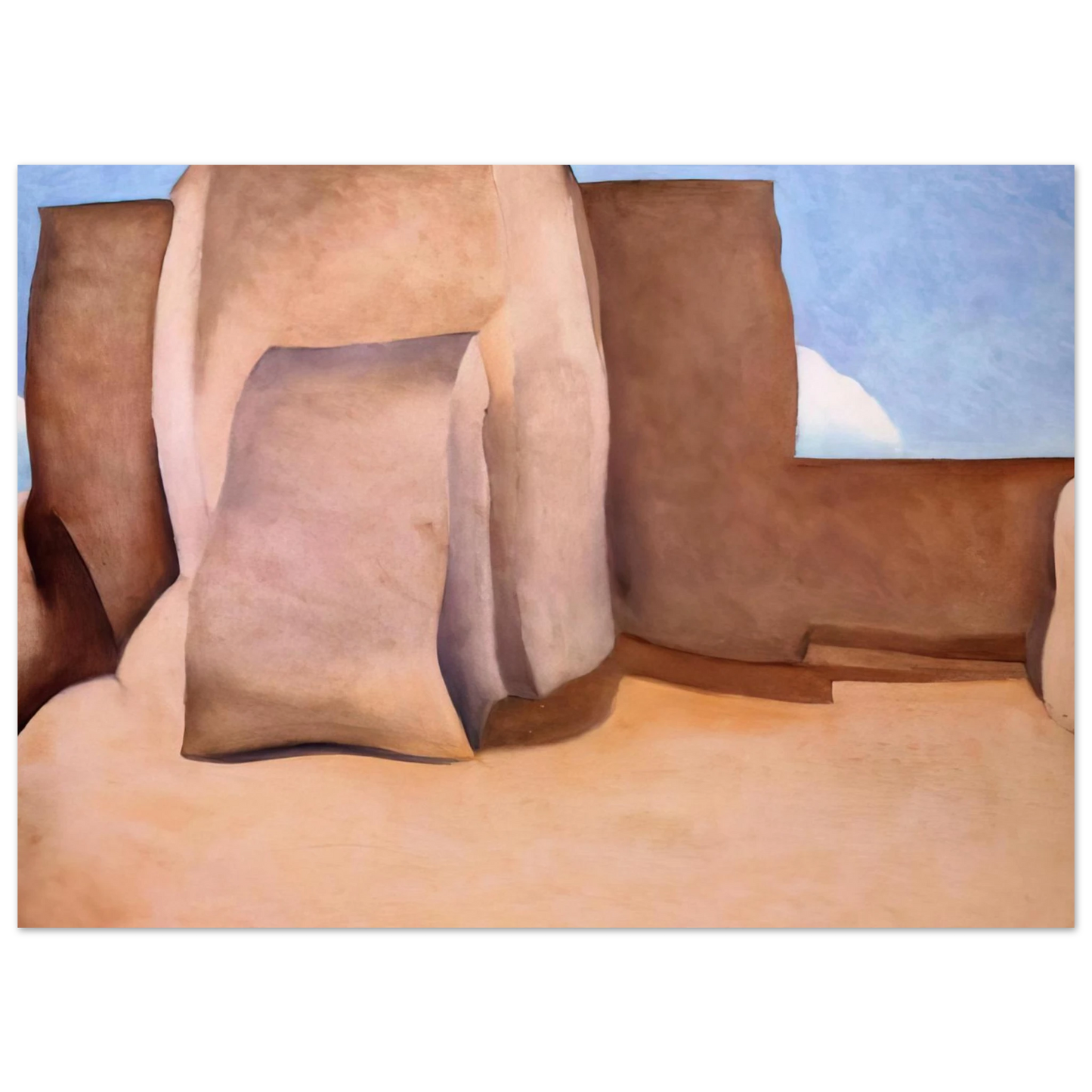 Georgia O'Keeffe - Ranchos Church, New Mexico Fine Art Poster - 40x60 cm / 16x24 inches