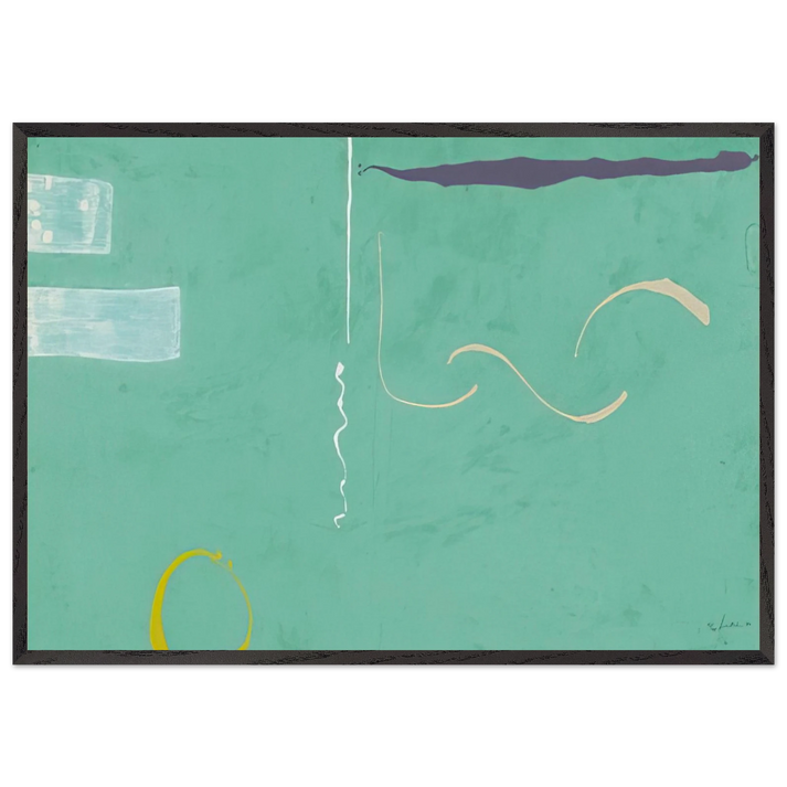 Tahiti - 1989 - Helen Frankenthaler 70x100 cm / 28x40 inches Framed Art Print – Black Wooden Frame