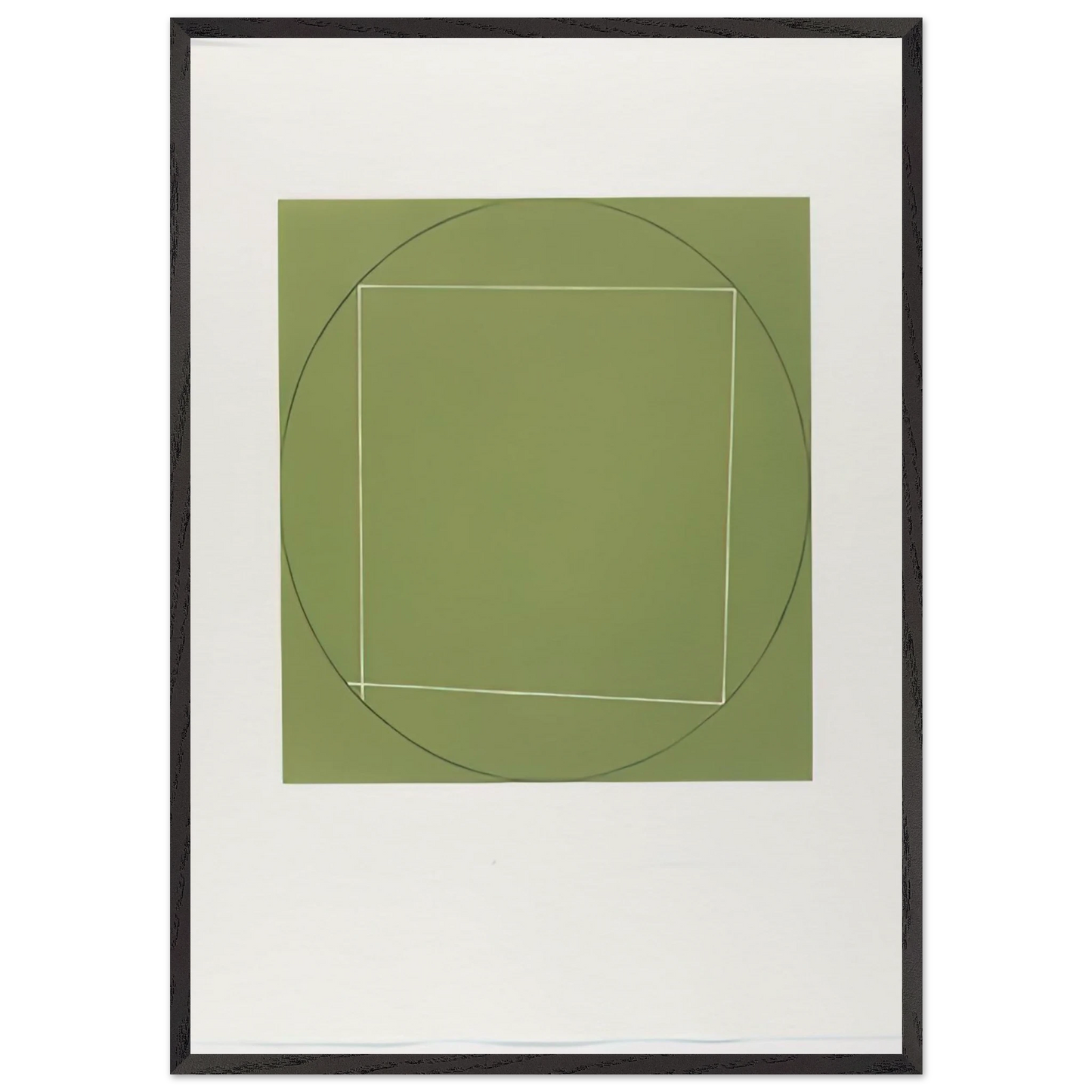 UNTITLED FROM SEVEN AQUATINTS 1973 - Robert Mangold Framed Art Print – Black Wooden Frame - Default Title - -Framed Art Print