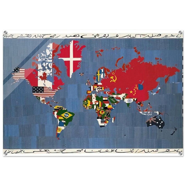 MAPPA 1978 - Alighiero Boetti Acrylic Print - 70x100 cm / 28x40″ inches