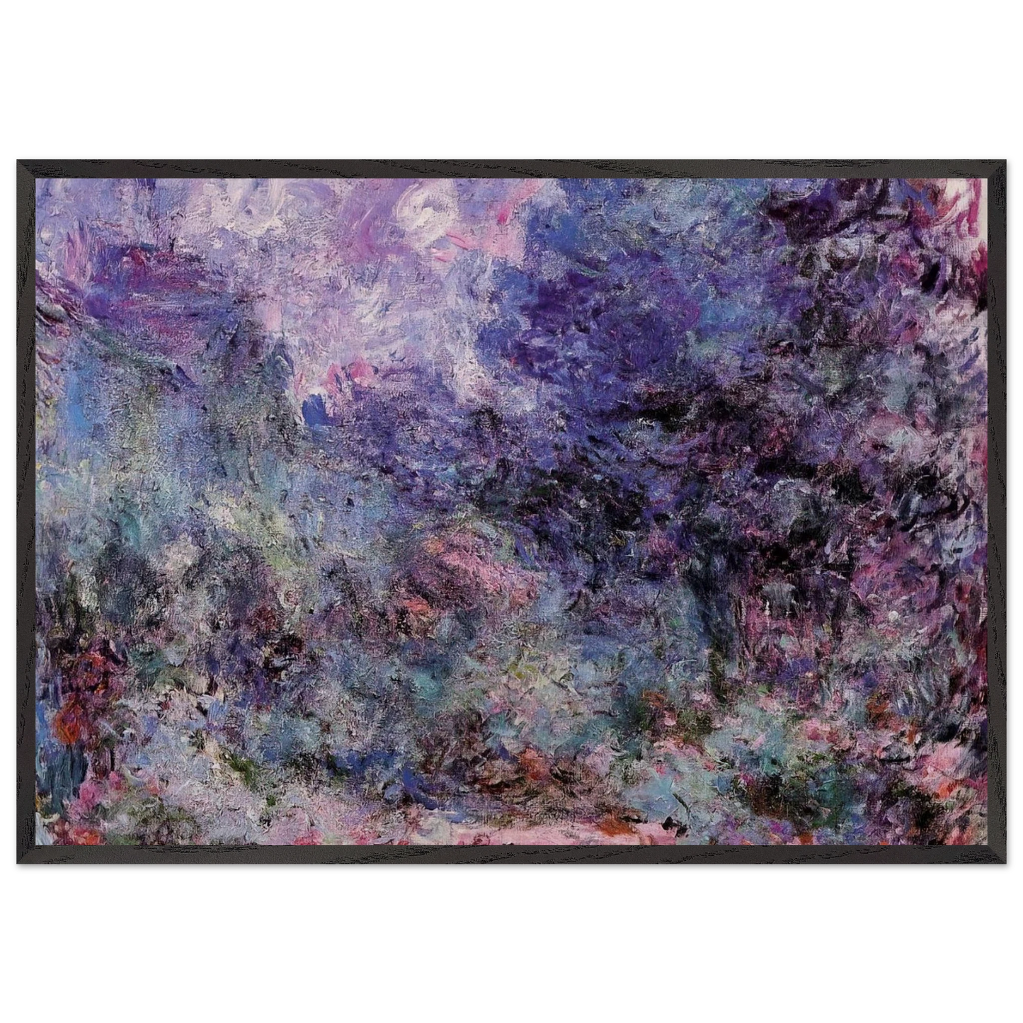 The House Seen from the Rose Garden 3 - claude monet Framed Art Print – Black Wooden Frame - Default Title - -Framed Art Print