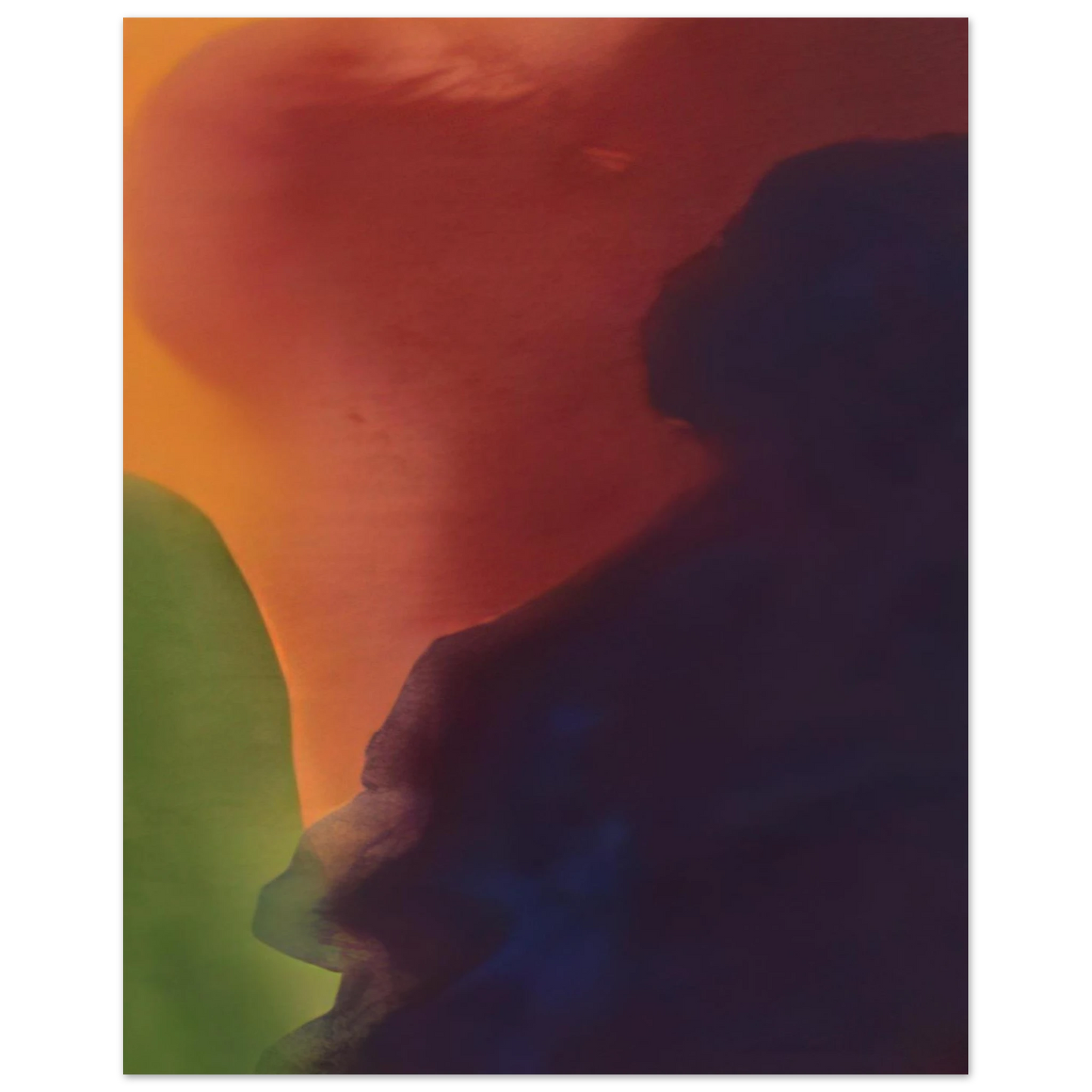 Helen Frankenthaler - Blue Atmosphere III - 1963 Wall art - 13x18 cm / 5x7 inches - Premium Wooden Framed Poster With Fine Art Paper - Black frame