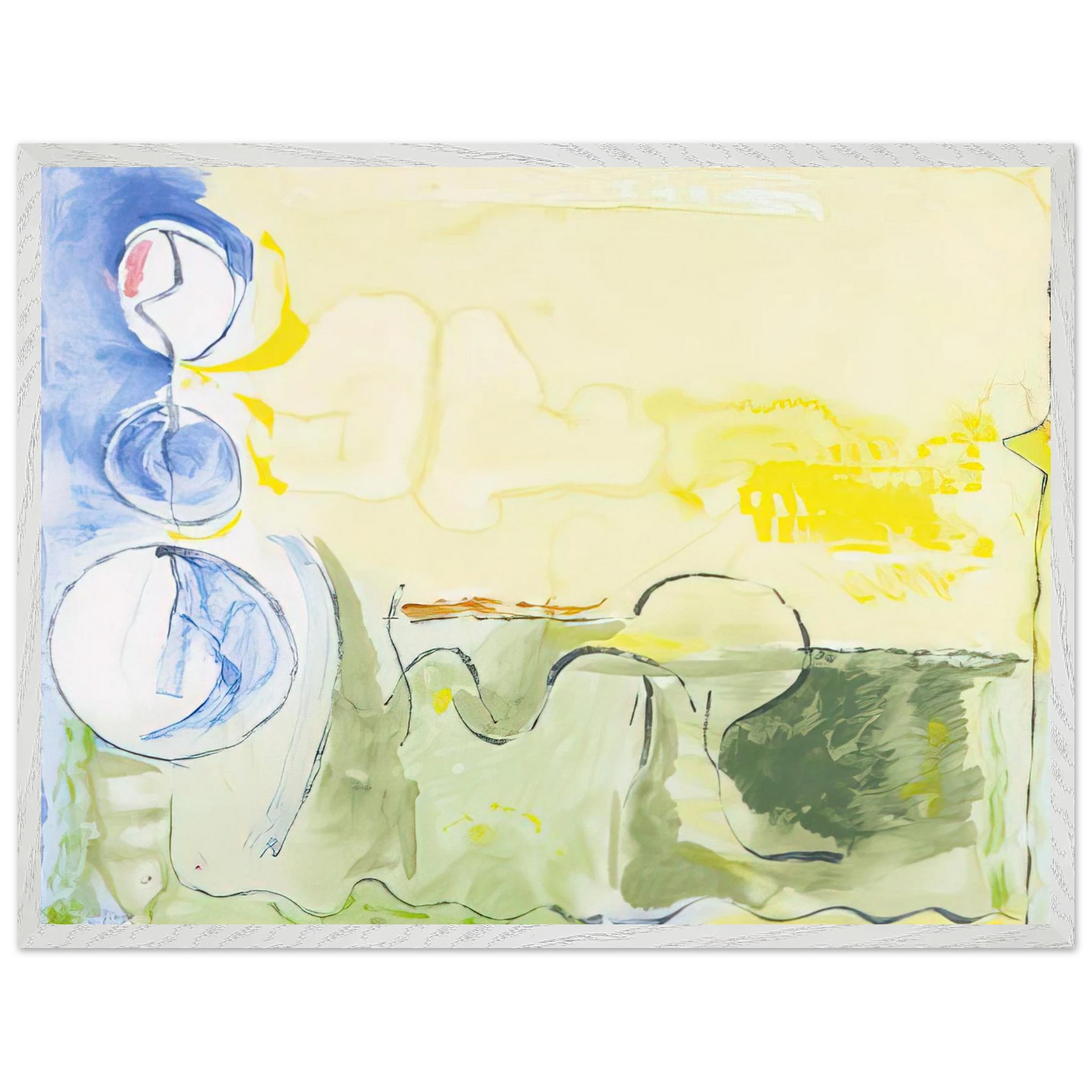 Helen Frankenthaler - Flotilla - 2006 Wall art - 27x35 cm / 11x14 inches - Premium Wooden Framed Poster With Fine Art Paper - Black frame