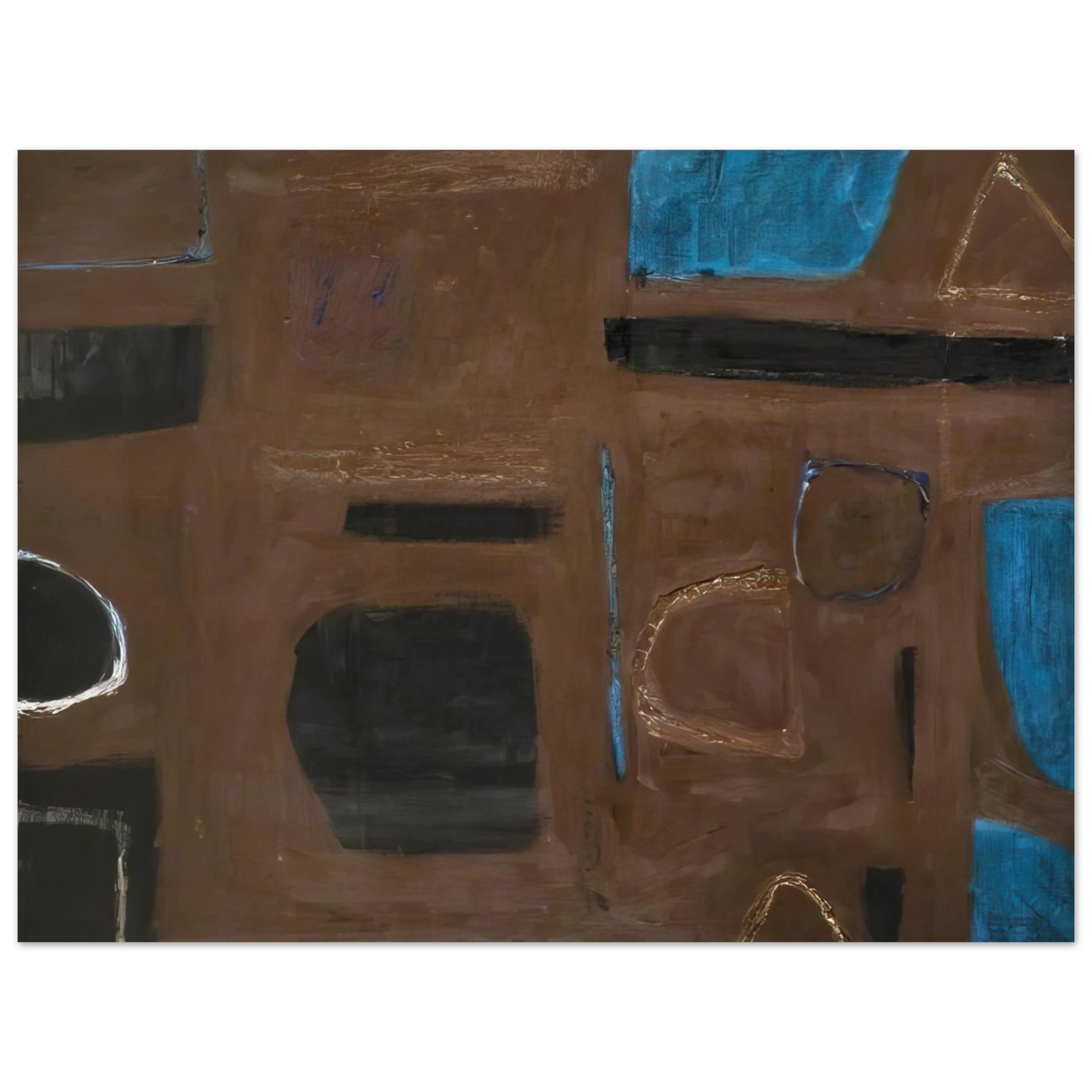 William Scott - Brown and Black - 1960 Fine Art Poster - Default Title