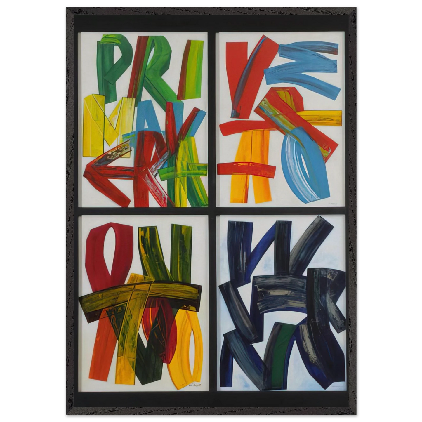 Four Seasons - 1989 - Joao Vieira Framed Art Print – Black Wooden Frame - Default Title - -Framed Art Print