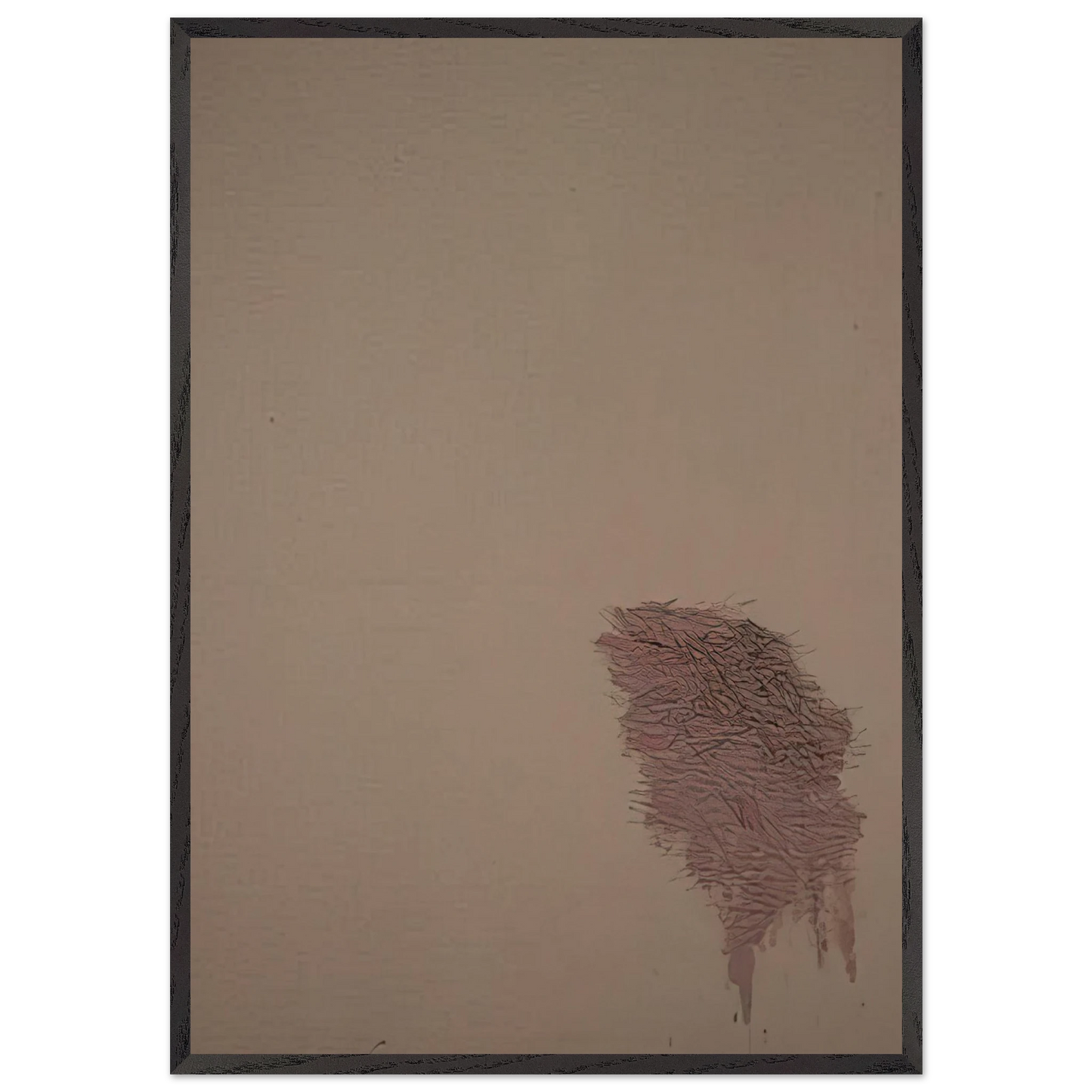 Pink Blend - 1972 - Robert Goodnough Framed Art Print – Black Wooden Frame - Default Title - -Framed Art Print