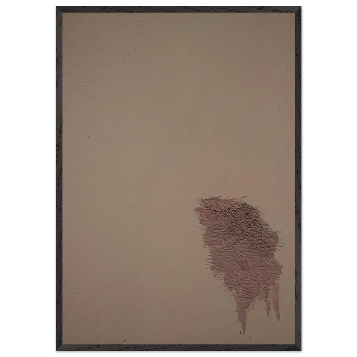 Pink Blend - 1972 - Robert Goodnough 70x100 cm / 28x40 inches Framed Art Print – Black Wooden Frame