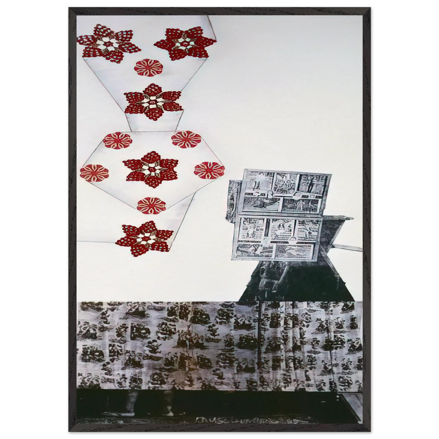 PARK ROCI MEXICO 1985 - Robert Rauschenberg 70x100 cm / 28x40 inches Framed Art Print – Black Wooden Frame