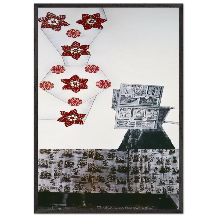 PARK ROCI MEXICO 1985 - Robert Rauschenberg 70x100 cm / 28x40 inches Framed Art Print – Black Wooden Frame