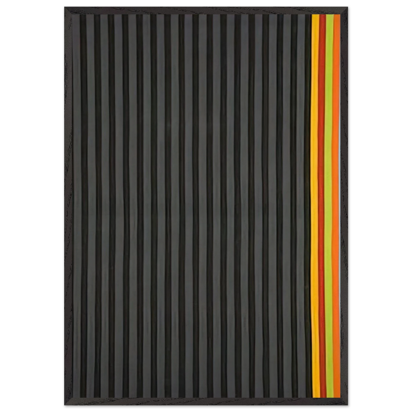 Licorice Stick - 1961 - Gene Davis Framed Art Print – Black Wooden Frame - Default Title - -Framed Art Print