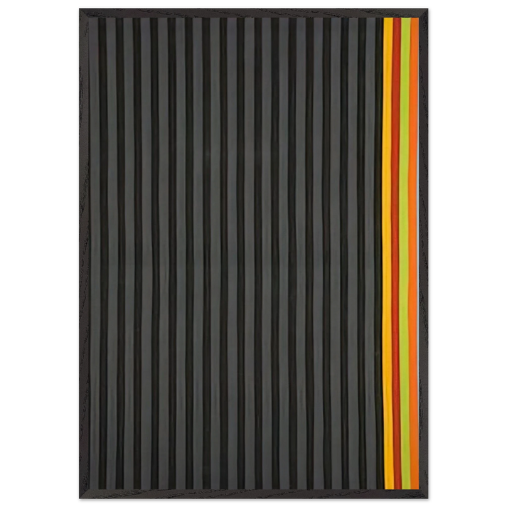 Licorice Stick - 1961 - Gene Davis 70x100 cm / 28x40 inches Framed Art Print – Black Wooden Frame
