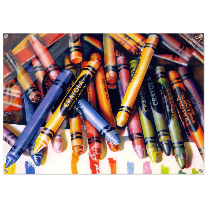 CRAYOLA 1973 - Audrey Flack Acrylic Print - 70x100 cm / 28x40″ inches | Audrey Flack Wall Art | Audrey Flack Prints