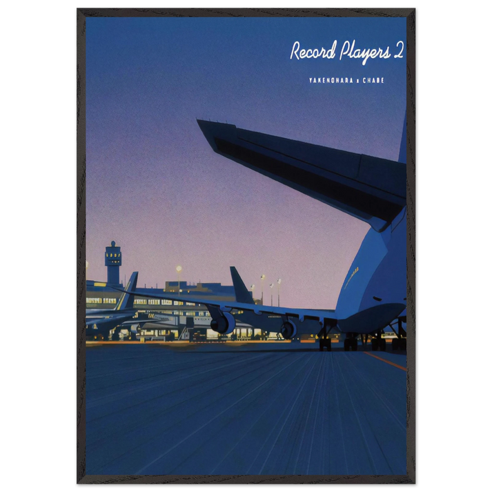 Taxiway N1 - Hiroshi Nagai 70x100 cm / 28x40 inches Framed Art Print – Black Wooden Frame