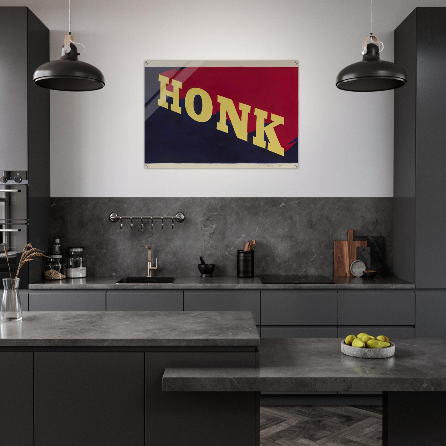 HONK 1962 - Edward Ruscha Acrylic Print - 70x100 cm / 28x40″ inches